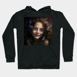 A Young Child Wearing A Wreath of Flowers Hoodie